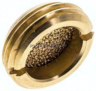flacher Schalldämpfer G 1/2", Sinterbronze, zum Versenken