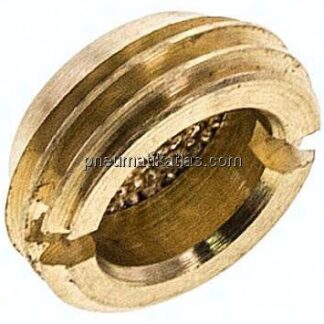 flacher Schalldämpfer G 1/4", Sinterbronze, zum Versenken