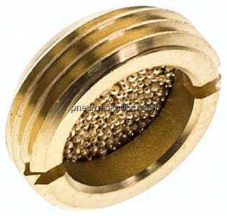 flacher Schalldämpfer G 3/8", Sinterbronze, zum Versenken