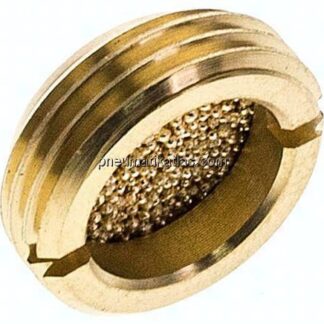 flacher Schalldämpfer G 3/8", Sinterbronze, zum Versenken