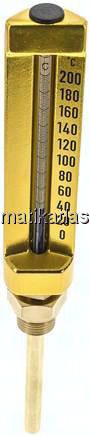 Maschinenthermometer (150mm) senkrecht/0 bis +200°C/100mm