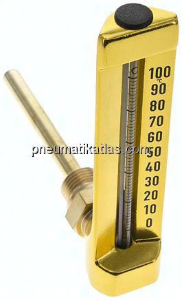 Maschinenthermometer (150mm) waagerecht/0 bis +100°C/100mm