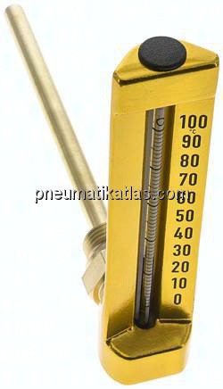 Maschinenthermometer (150mm) waagerecht/0 bis +100°C/160mm