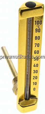 Maschinenthermometer (200mm) waagerecht/0 bis +100°C/100mm