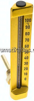 Maschinenthermometer (200mm) waagerecht/0 bis +100°C/63mm