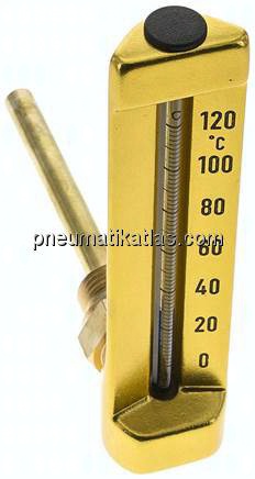 Maschinenthermometer (150mm) waagerecht/0 bis +120°C/100mm