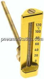 Maschinenthermometer (150mm) waagerecht/0 bis +120°C/160mm