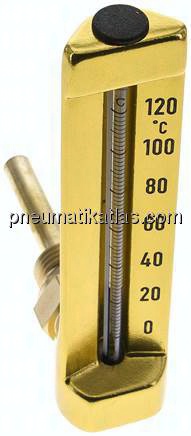 Maschinenthermometer (150mm) waagerecht/0 bis +120°C/63mm