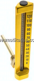 Maschinenthermometer (200mm) waagerecht/0 bis +120°C/100mm