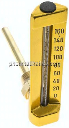 Maschinenthermometer (150mm) waagerecht/0 bis +160°C/100mm