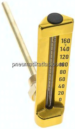 Maschinenthermometer (150mm) waagerecht/0 bis +160°C/160mm