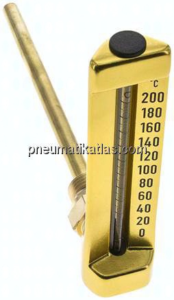 Maschinenthermometer (150mm) waagerecht/0 bis +200°C/160mm