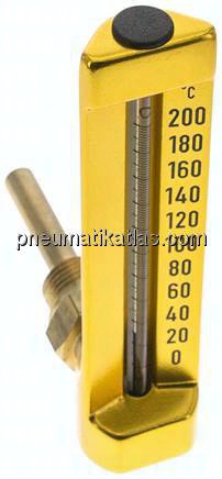 Maschinenthermometer (150mm) waagerecht/0 bis +200°C/63mm