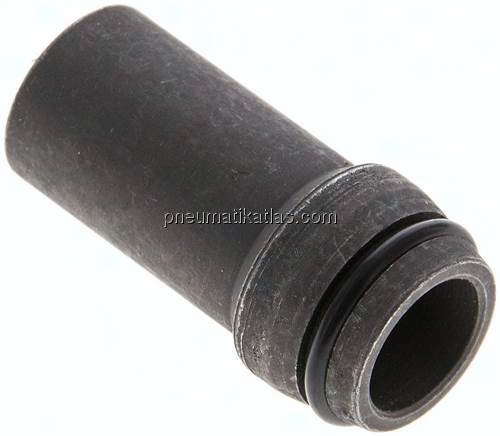 Anschweißnippel 16 x 2mm, Stahl phosphatiert