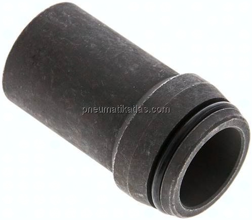 Anschweißnippel 25 x 3mm, Stahl phosphatiert