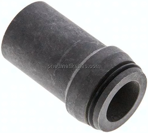 Anschweißnippel 25 x 4mm, Stahl phosphatiert