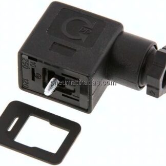 Stecker Größe 1 (Industrienorm B), schwarz