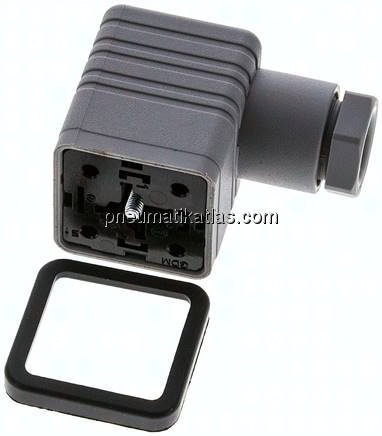 Stecker Größe 3 (DIN/EN-A), grau