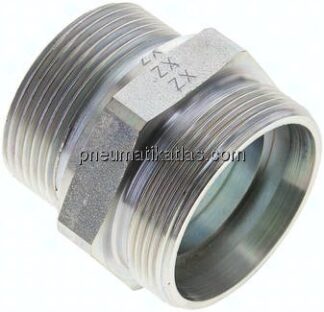 Gerade Schneidringverschr. G 1-1/2"-42 L (M52x2), ohne Mutter & Schneidring, Stahl verzinkt