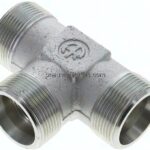 T-Schneidringverschraubung 30 S (M42x2), ohne Mutter & Schneidring, Stahl verzinkt