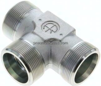 T-Schneidringverschraubung 38 S (M52x2), ohne Mutter & Schneidring, Stahl verzinkt