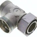Einstellb. L-Schneidringverschraubung 35 L (M45x2), ohne Mutter & Schneidring, Stahl verzinkt