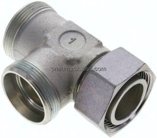Einstellb. L-Schneidringverschraubung 35 L (M45x2), ohne Mutter & Schneidring, Stahl verzinkt
