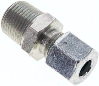 Gerade Schneidringverschr. NPT 3/8"-8 L (M14x1,5), Stahl verzinkt