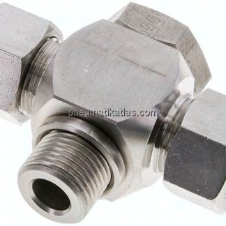 T-Schwenkverschraubung G 1/2"-15 L (M22x1,5), 1.4571