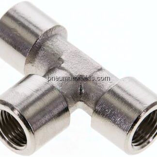 T-Stück G 1/8" (IG), Messing vernickelt