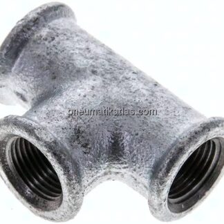 T-Stück Rp 3/8" (IG), Temperguss verzinkt