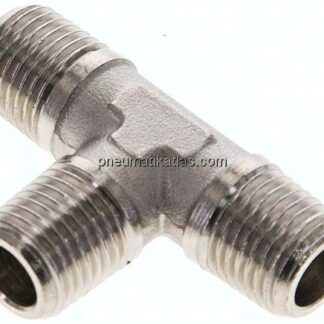 T-Stück R 1/4" (AG), Messing vernickelt