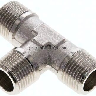 T-Stück R 3/8" (AG), Messing vernickelt