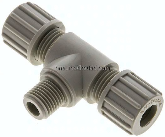 T-Verschraubung G 1/4"-10x8mm, Polypropylen