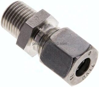 Gerade Schneidringverschr. R 1/4"-8 L (M14x1,5), Klemmring 1.4571 (NC)