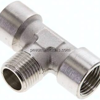 T-Einschraubstück G 1/2"(IG)-R 1/2"(AG), Messing vernickelt