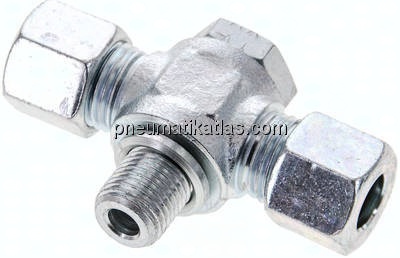 T-Schwenkverschraubung G 1/4"-10 L (M16x1,5), Stahl verzinkt