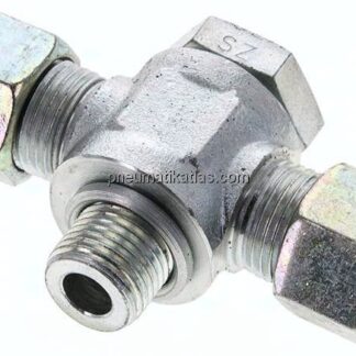 T-Schwenkverschraubung M 16x1,5-10 S (M18x1,5), Stahl verzinkt