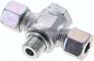 T-Schwenkverschraubung G 3/8"-10 S (M18x1,5), Stahl verzinkt
