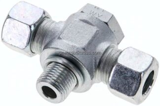 T-Schwenkverschraubung M 16x1,5-12 L (M18x1,5), Stahl verzinkt