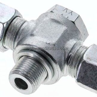 T-Schwenkverschraubung G 3/8"-12 L (M18x1,5), Stahl verzinkt