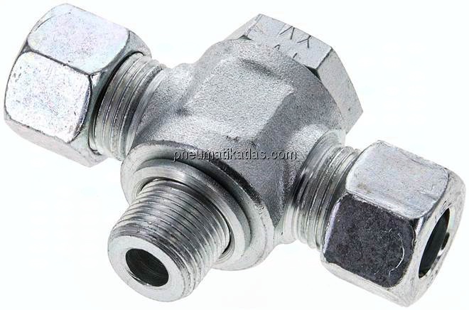 T-Schwenkverschraubung G 3/8"-12 L (M18x1,5), Stahl verzinkt