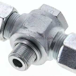 T-Schwenkverschraubung G 3/8"-12 S (M20x1,5), Stahl verzinkt