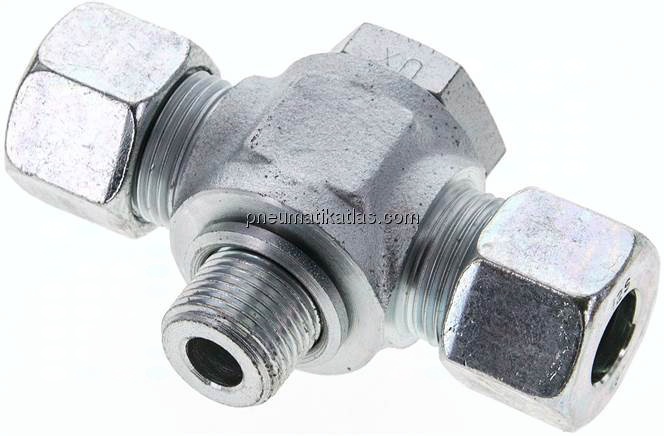 T-Schwenkverschraubung G 3/8"-12 S (M20x1,5), Stahl verzinkt