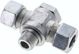 T-Schwenkverschraubung M 18x1,5-15 L (M22x1,5), Stahl verzinkt