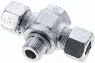T-Schwenkverschraubung M 22x1,5-16 S (M24x1,5), Stahl verzinkt