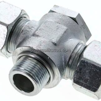 T-Schwenkverschraubung G 1"-25 S (M36x2), Stahl verzinkt