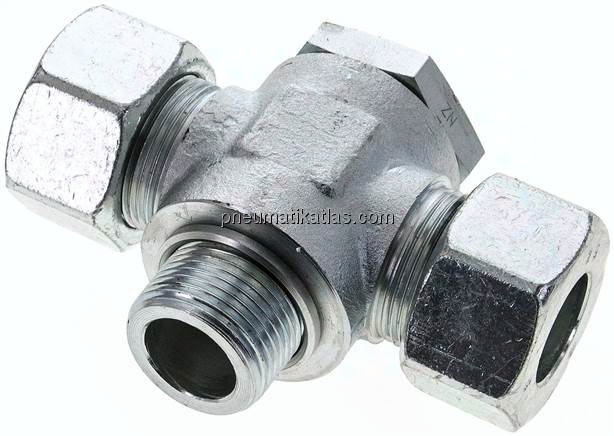T-Schwenkverschraubung G 1"-25 S (M36x2), Stahl verzinkt