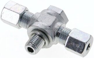 T-Schwenkverschraubung M 12x1,5-6 S (M14x1,5), Stahl verzinkt