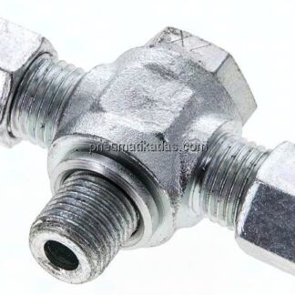 T-Schwenkverschraubung G 1/4"-6 S (M14x1,5), Stahl verzinkt